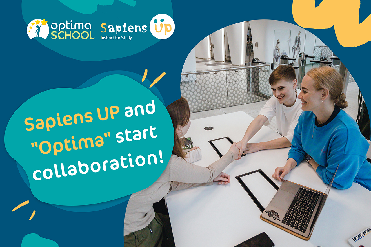 Sapiens UP, the democratic innovative school for teenagers, and the distance learning school "Optima" start collaboration!
